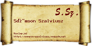 Sámson Szalviusz névjegykártya